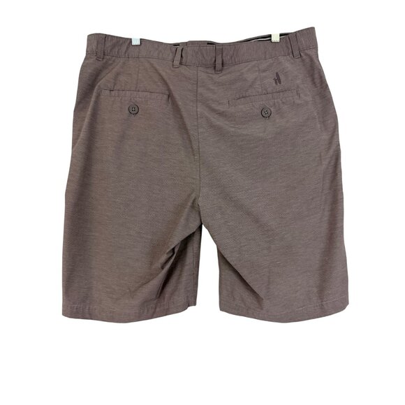 Johnnie-O Shorts Men's 38 Stretch Hybrid Shorts 9" Inseam Pockets Brown Gray - Picture 2 of 10